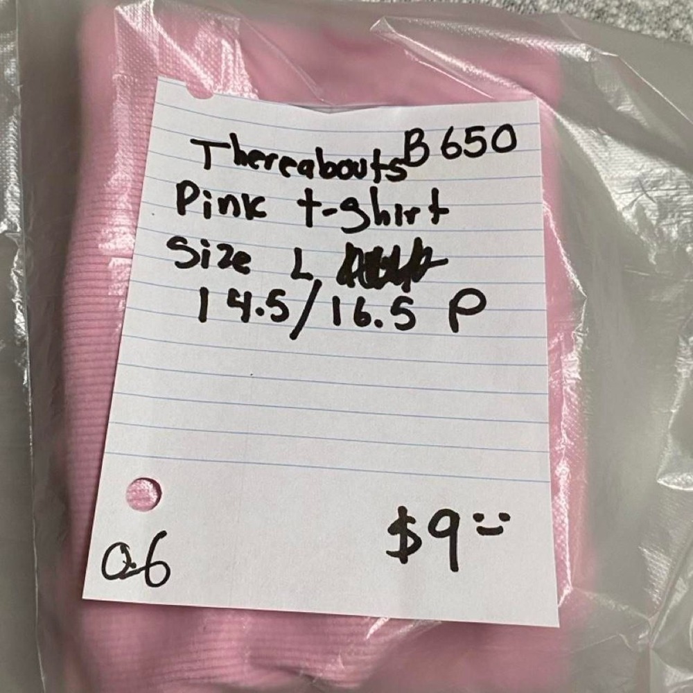 Thereabouts pink t-shirt with cherry graphic, teen size L (14.5/16.5). SKU-B650 - Picture 8 of 8